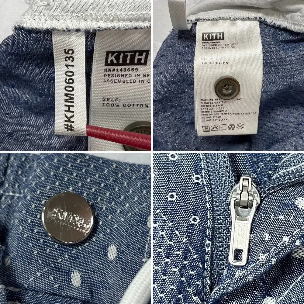 Kith Japanese Patchwork Jacquard Stryker Pant SIZE XL Light Indigo 2022 NWOT